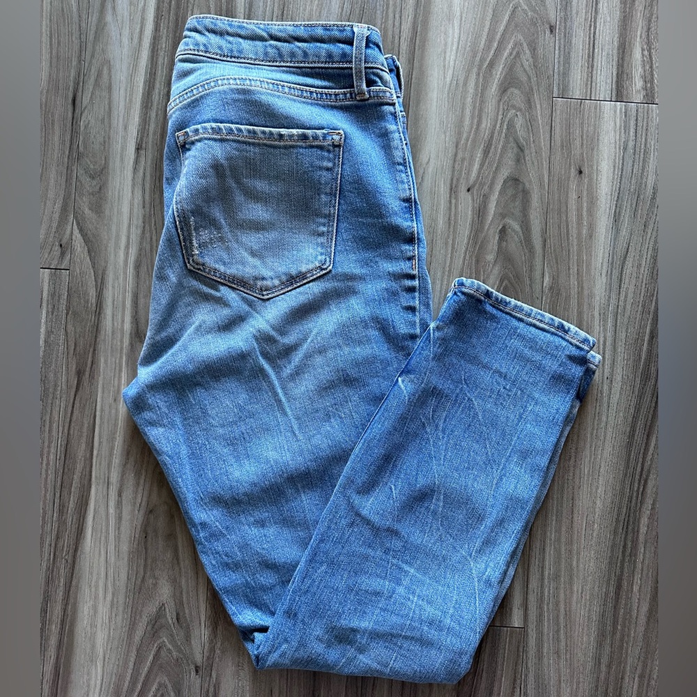 Old Navy Power Straight High Rise Light Blue Women’s Jeans